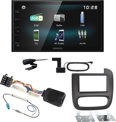 Produktbild von Kenwood DMX-125DAB Bluetooth Autoradio MP3 DAB+ Einbauset für Opel Vivaro B