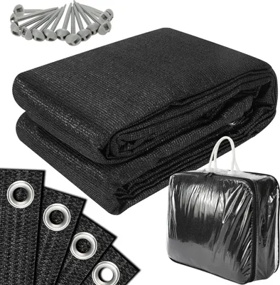 Produktbild von Hengda Vorzeltteppich Zelt Teppich viele Größen,Anti-Rutsch,Rasenschutz,Schwarz 3x4m
