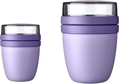 Produktbild von Famanu Lunchpot Duo Pack - Müslibecher und Joghurtbecher - 300+500 ml - Vivid Lilac