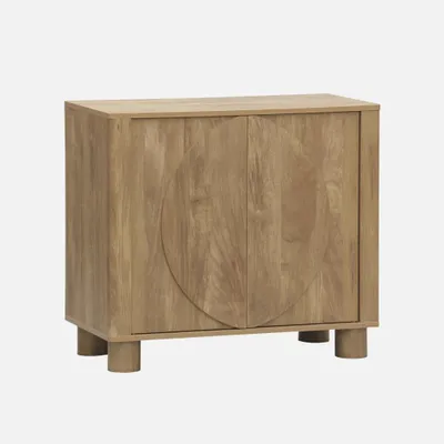 Produktbild von sweeek - Sideboard mit Holzdekor und 2 Türen 80 cm - Mangoholzlook