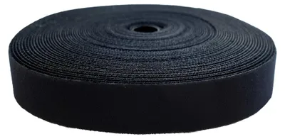 Produktbild von 25m Rolle Klettband, back-to-back beidseitig, Größen Farbwahl, Größe:30mm, Farbe:schwarz