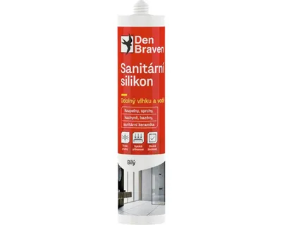 Obrázek produktu pro Sanitární silikon DEN BRAVEN 280 ml bílý