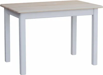 A plain studio shot of a table against a white background.
