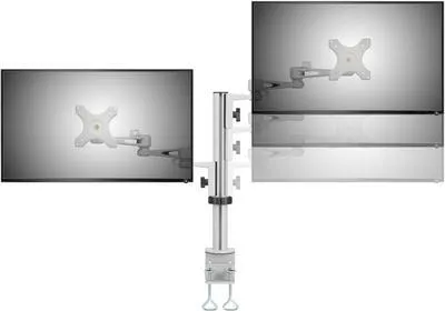 Immagine prodotto di SpeaKa Supporto da tavolo professionale per monitor a 2 vie 33,0 cm (13") - 68,6 cm (27") Inclinabile+Oscillabile, ruotabile SP-DUAL-ARM