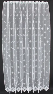 Produktbild von Gardinen Kranzusch Scheibengardine Quadrate 180x80,5 cm H/B weiß Bistrogardine Vorhang Küche 1er Pack