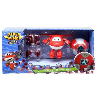 Zdjęcie produktu dla Super Wings transformujący się Jett z piłką Super Power Ball