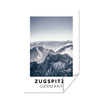 Produktbild von MuchoWow® Poster Deutschland - Berge - Schnee 40x60 cm - Plakate für die Wand - Poster Babyzimmer