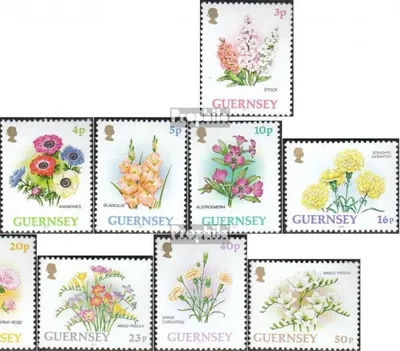 Produktbild von Briefmarken GB - Guernsey 1992 Mi 557-566 (kompl.Ausg.) postfrisch Blumen
