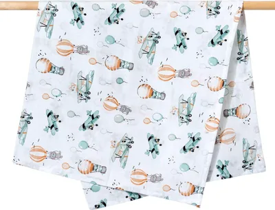Produktbild von Musselin Mullwindeln – Wickeldecke 120 x 120 cm - Balloon Travel