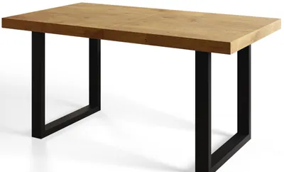 Immagine prodotto di Alpi Moebel, Tavolo da Pranzo Loft-U, Tavolo da Cucina Allungabile, Dimensioni: 140-240x80x77 cm, Gambe in Metallo Nere, Lancelot