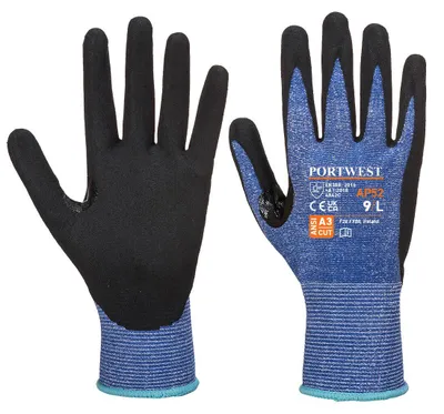 Produktbild von Portwest AP52 Dexti Ultra Schnittschutz-Handschuh Blue/Black Gr. M
