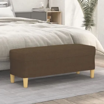 Produktbild von "2026 Promotion" Sitzbank für Garten, Holzbank Braun 100x35x41 cm Stoff - Gartenbänke CC21122