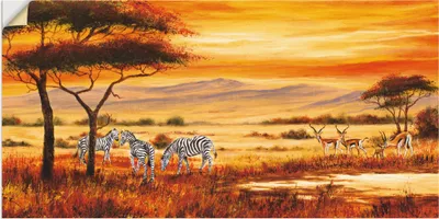 Produktbild von ARTland Wandbild, selbstklebend Afrikanische Landschaft I Größe: 60x30 cm
