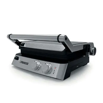 Produktbild von Princess 117300 Kontaktgrill, Schwarz, Silber, Tisch, Rost, 290 x 230 mm, 1 Zone(n), Verschlussdeckel