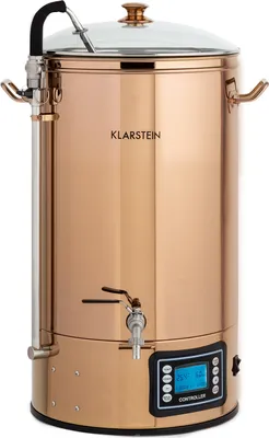 Produktbild von Klarstein Bierbrauset zum Selber Brauen, Edelstahl-Bierbrauset, 30L Bierbrauanlage, Maischekessel Beer Brewing Kit für Anfänger, 9 Programme, Auto-Modus, 2500W Bier Brau Kessel, Braukessel 30 Liter
