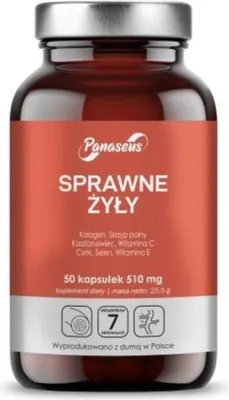 Produktbild von Nahrungsergänzungsmittel Panaseus Sprawne Żyły (50 Kapseln) 6667