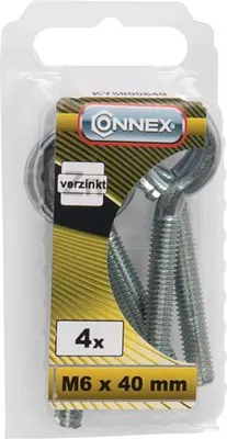 Zdjęcie produktu dla Śruba oczkowa Connex M6x40, 4 sztuki, VZ - KY5000640
