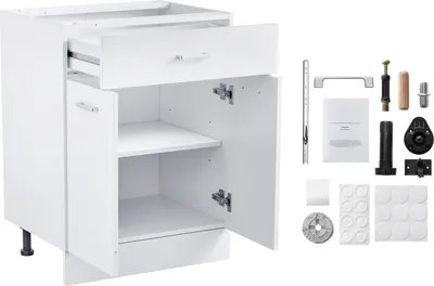 Produktbild von SucceBuy 24" Shaker-Unterschrank mit Schublade, montagefertig