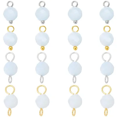 Geburtsstein-Anhänger Aquamarin, 16 Stück, für Schmuck