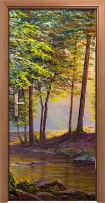 Produktbild von Türposter 90x200 cm Türaufkleber Türtapete Türfolie Klebefolie Kunstdruck groß Malerei Landschaft