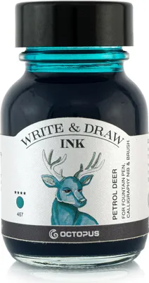 Produktbild von Write and Draw Ink 467 Petrol Deer, Schreib- und Zeichentusche, 50 ml