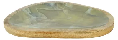 Image de Plateau de décoration Dijk 28x20x3 cm Plateau en bois de manguier Plateau de service Déco