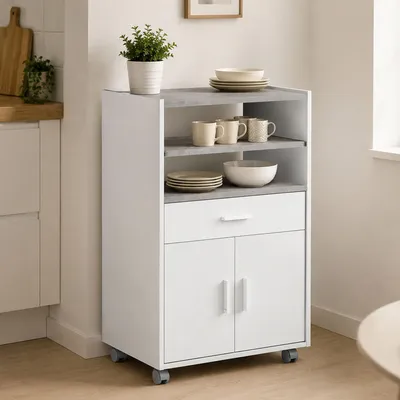 Produktbild von Wagen - Weiß 40x59x92h cm
