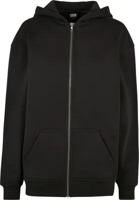 Productafbeelding van Urban Classics TB5036 | Oversized zip-up hoodie voor dames - Kleur: Zwart - Maat: XS