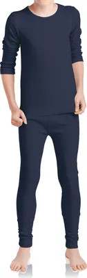 Produktbild von MT Kinder Ski- & Thermowäsche Set - Winter Unterwäsche für Jungen und Mädchen - Navy 122-128