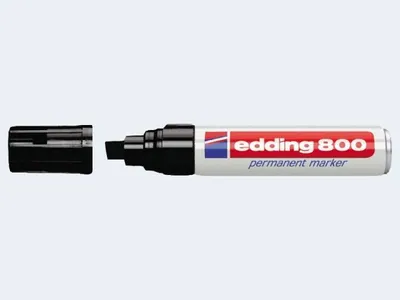 Produktbild von Edding 800 schwarz 4-12mm Keilspitze permanent