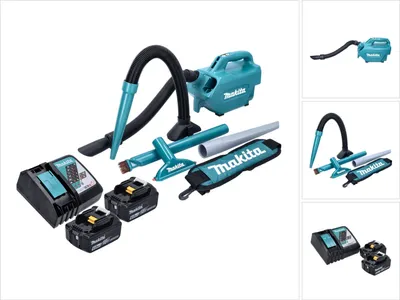 Produktbild von Makita DCL 184 RG Akku Staubsauger 18 V 54 mbar 0,5 l + 2x Akku 6,0 Ah + Ladegerät