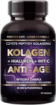 Imagen del producto de Complejo antiedad intensivo: colágeno, ácido hialurónico y vitamina C – 60 tabletas
