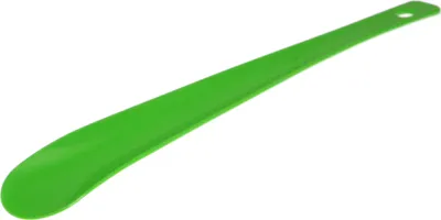Produktbild von Schuhlöffel aus Kunststoff mit Lochung Grün ca. 35cm