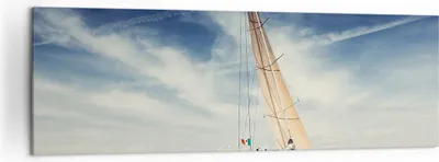 Produktbild von Bild auf Leinwand - Leinwandbild - Segeln Yacht Reise - 160x50cm - Wand Bild - Wanddeko - Leinwanddruck - Bilder - Kunstdruck - Wanddekoration - Leinwand bilder - Wandkunst - AB160x50-2797