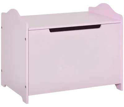 Produktbild von Spielzeugkiste für Kinder - Aufbewahrungsbox - MDF mit Deckel - Pneumatikdämpfer Soft-Close - 60 x 40 x 48 cm - Rosa
