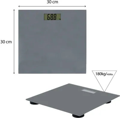 Produktbild von Homeline Glas Waage Personenwaage bis 180 kg Batteriestandsanzeige inkl Batterie
