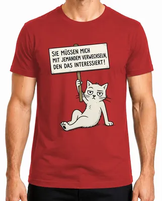 Zdjęcie produktu dla Musisz mnie pomylić z kimś. (Cytat) Sarkazm. Koszulka męska, czerwona, rozmiar S