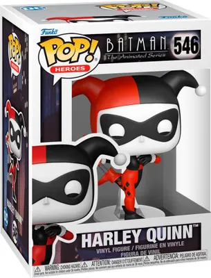 Produktbild von Harley Quinn POP-Figur aus der Batman-Zeichentrickserie, 10 cm großes Sammlerstück