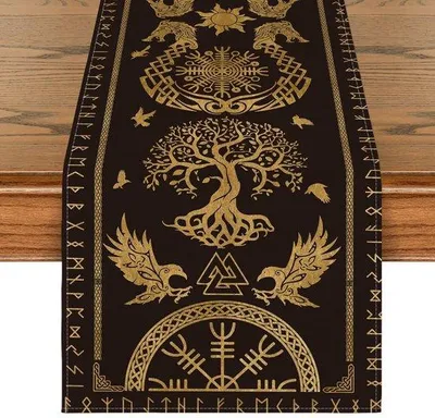 Immagine prodotto di Decorazione da tavola "Vichinghi dorati" 40x180 cm - Feest