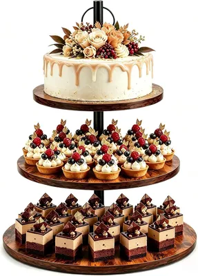 Immagine prodotto di Ripiano porta dolci, 3 livelli, in metallo, per la cucina