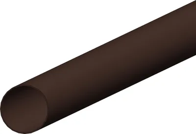 Produktbild von Dachrinne Halbrund 60mm Einzelteile | Fallrohr 100cm Braun | Kunststoff PVC Fallrohr DN60 | Gartenhaus Carport Terasse