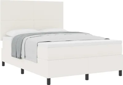 Obrázok produktu pre Posteľ s pružinovým rámom Krémová a biela 140 x 190 cm