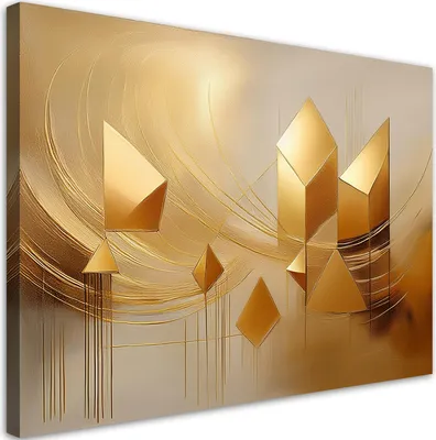 Produktbild von Leinwandbild Gold Abstraktion Glamour 120x80 Feeby Gold bild für die wand bereit zum aufhängen