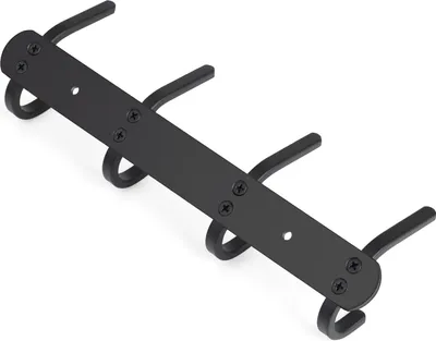 Produktbild von Edelstahl-Wandgarderobe mit 8 Haken, Metallgarderobe, Schlüsselhaken zum Aufhängen von Hüten, Jacken, Handtüchern und Geldbörsen, schwarz