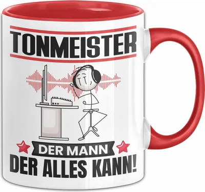Produktbild von Tonmeister Tasse Geschenk für Tonmeister Der Mann Der Alles Kann Geschenkidee zum Geburtstag (Rot)