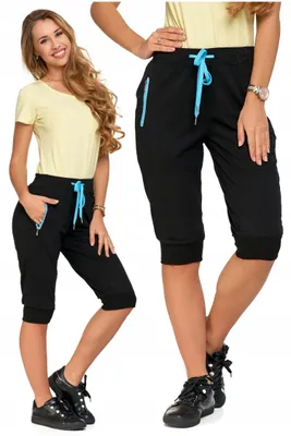 Immagine prodotto di Moraj | Pantaloni da donna - Taglia S - Pantaloni da jogging neri - Pantaloni capri - Cotone - Pantaloni sportivi