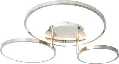 Zdjęcie produktu dla Nowoczesna lampa sufitowa stalowa z wbudowanym LED i ściemniaczem - Rondas