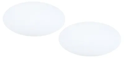Lampenschirm-Diffusor, 2 Stück, 35,6 cm, weiß satiniert