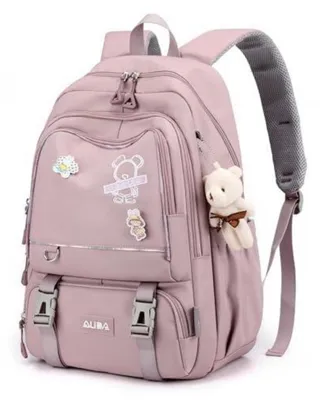 Image de Sac à dos pour fille, adolescent, couleur violet, 30 litres, compartiment pour ordinateur portable, imperméable, référence 8493