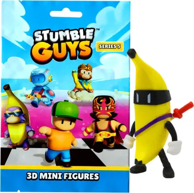 Produktbild von Stumble Guys 3D Sammelfiguren Serie 5 - Chrome - Figur 3. Ninja Peel